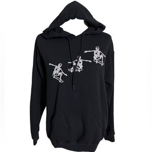 Bowery Supply Co. Skeleton Graphic Black Hoodie